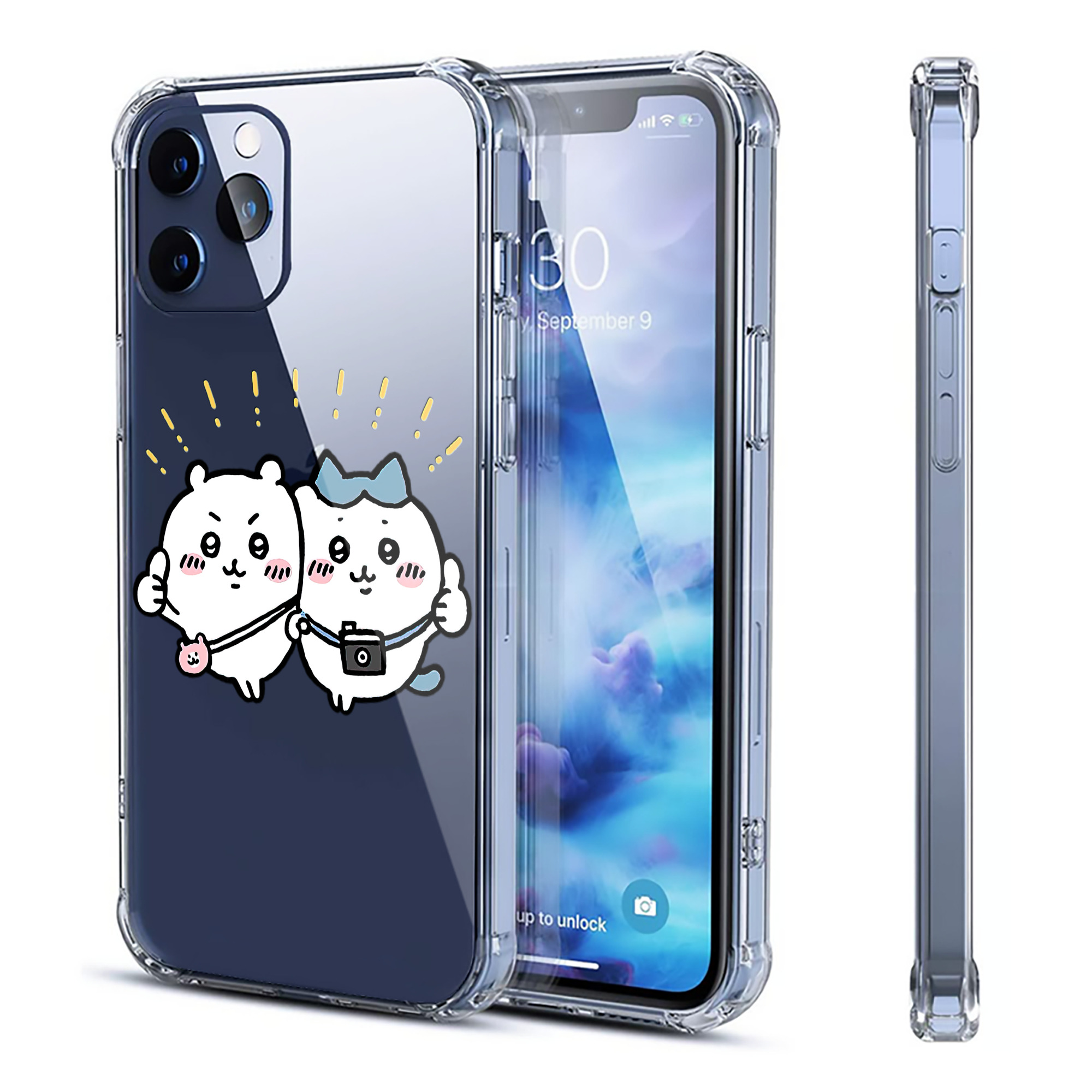 （画像用） ちいかわ ちいかわ Chii-kawa chiikawa 【iPhone 12シリーズ対応】透明スマホケース（クリアソフトケース）